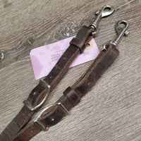 Leather & Elastic Breastplate, snaps *gc/fair, older, rubs, scrapes, stains, older, thin fleece, dirty, faded
