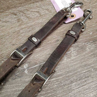 Leather & Elastic Breastplate, snaps *gc/fair, older, rubs, scrapes, stains, older, thin fleece, dirty, faded