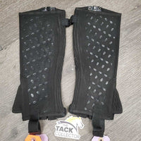 JUNIORS Synthetic Half Chaps, Silicone Grips, bag *new
