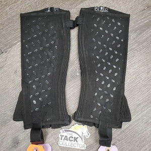 JUNIORS Synthetic Half Chaps, Silicone Grips, bag *new
