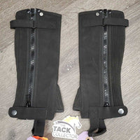 JUNIORS Synthetic Half Chaps, Silicone Grips, bag *new

