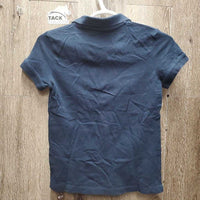 JUNIORS SS Polo Shirt, 1/4 button up *gc, faded, hair, stain