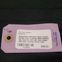Quilt Jumper Saddle Pad, 1x piping, Mesh bonnet *gc, puckers, dirt, hair, mnr faded, rubs, pills, puckers
