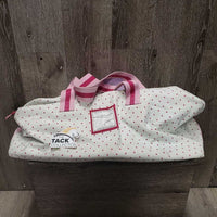 Hvy Cotton Duffle Bag *vgc, mnr hair & dirt, NO Shoulder Strap, older, sewn zipper end