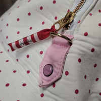 Hvy Cotton Duffle Bag *vgc, mnr hair & dirt, NO Shoulder Strap, older, sewn zipper end
