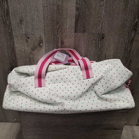 Hvy Cotton Duffle Bag *vgc, mnr hair & dirt, NO Shoulder Strap, older, sewn zipper end
