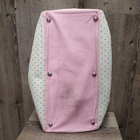 Hvy Cotton Duffle Bag *vgc, mnr hair & dirt, NO Shoulder Strap, older, sewn zipper end
