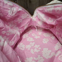 Hvy Cotton Duffle Bag *vgc, mnr hair & dirt, NO Shoulder Strap, older, sewn zipper end