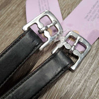 Thick Soft Top Stirrup Leathers *gc, clean, rubs, dents, rubs, discolored spots, mnr thread