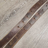 Thick Stirrup Leathers *gc/fair, uneven, xholes, unstitched, older, creased
