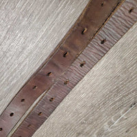 Thick Stirrup Leathers *gc/fair, uneven, xholes, unstitched, older, creased