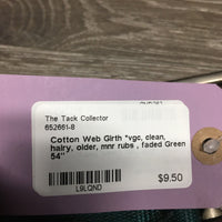 Cotton Web Girth *vgc, clean, hairy, older, mnr rubs , faded
