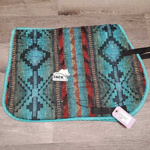 Hvy Navajo Top Saddle Pad *gc, clean, older, puckers, pills, mnr dingy, threads, faded, rubs