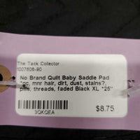 Quilt Baby Saddle Pad *gc, mnr hair, dirt, dust, stains?, pills, threads, faded