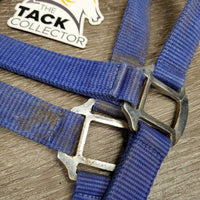 Nylon Halter, snap *gc/fair, dirty, stains, bent/folded nose, edge rubs
