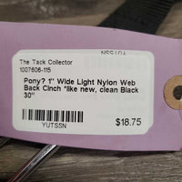 Pony? 1" Wide Light Nylon Web Back Cinch *like new, clean
