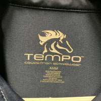 LS Sun Shirt, 1/2 zip, mesh sleeves *gc/fair, v.discolored mesh, sm hole, cracking logo
