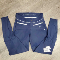 Euroseat Breeches *vgc, shiny/rubbed seat & legs, streaks?stains, mnr popped stitching