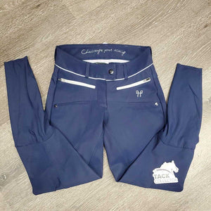 Euroseat Breeches *vgc, shiny/rubbed seat & legs, streaks?stains, mnr popped stitching