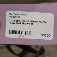 2 Leather Cheek Pieces *xc/like new