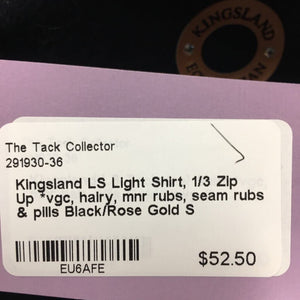 LS Light Shirt, 1/3 Zip Up *vgc, hairy, mnr rubs, seam rubs & pills