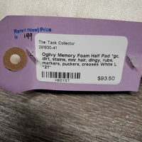 Memory Foam Half Pad *gc, dirt, stains, mnr hair, dingy, rubs, markers, puckers, creases
