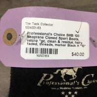 Neoprene Closed Sport Boots, velcro *gc, clean & residue, hairy, faded, threads, marker