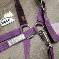 Nylon Halter, Velvet Padding, adj, snap *vgc, mnr hair, frayed holes, dirt?stains & velvet rubs
