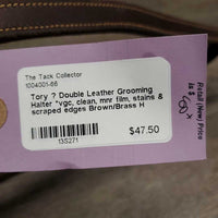 Double Leather Grooming Halter *vgc, clean, mnr film, stains & scraped edges
