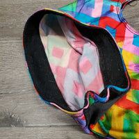 Full Face Slinky, Pull On, Velcro *gc/fair, big & sm holes, hair, threads, rubs, snags, holes, v.frayed & stretched els, unstitched eyes
