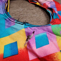 Full Face Slinky, Pull On, Velcro *gc/fair, big & sm holes, hair, threads, rubs, snags, holes, v.frayed & stretched els, unstitched eyes