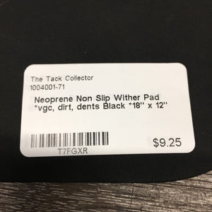 Neoprene Non Slip Wither Pad *vgc, dirt, dents