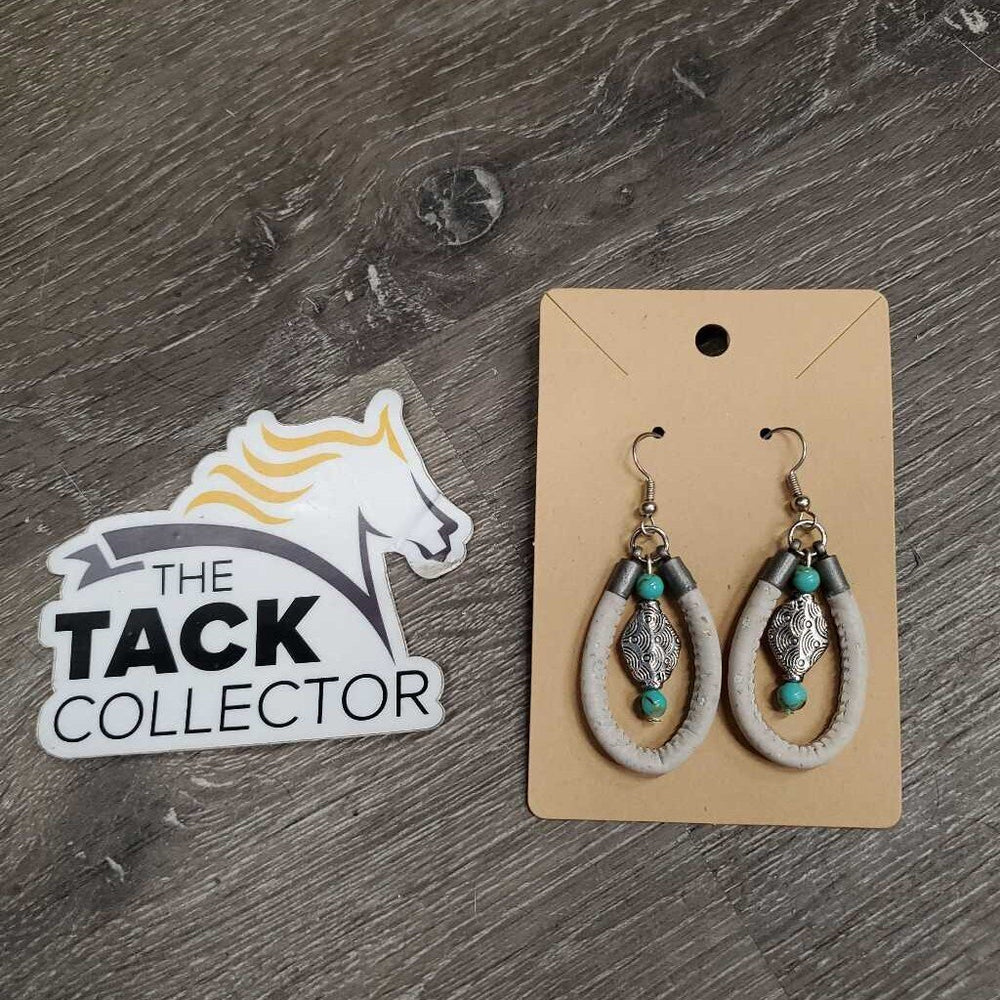 Leather & Turquoise Earrings, bag *new