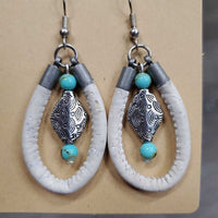 Leather & Turquoise Earrings, bag *new

