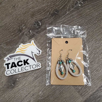 Leather & Turquoise Earrings, bag *new