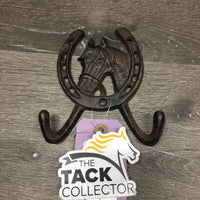 Cast Metal "Horse Head" Wall Mount Hook *like new