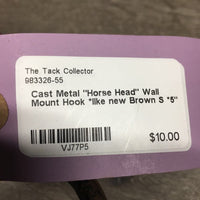 Cast Metal "Horse Head" Wall Mount Hook *like new