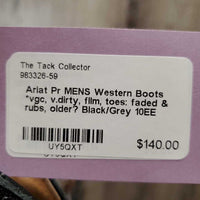 Pr MENS Western Boots *vgc, v.dirty, film, toes: faded & rubs, older?
