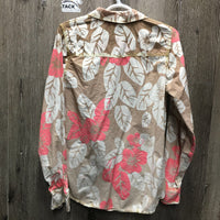 LS Western Shirt, snaps *gc, puckers, folded collar