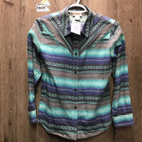 LS Western Shirt *gc, older, mnr curled edges & cuff rubs