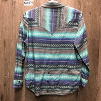 LS Western Shirt *gc, older, mnr curled edges & cuff rubs
