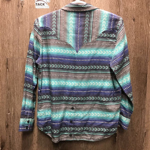 LS Western Shirt *gc, older, mnr curled edges & cuff rubs