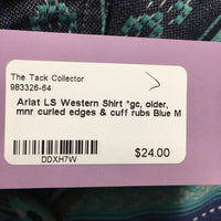 LS Western Shirt *gc, older, mnr curled edges & cuff rubs