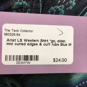 LS Western Shirt *gc, older, mnr curled edges & cuff rubs
