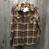 LS Flannel Western Shirt, snaps *vgc
