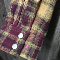 LS Flannel Western Shirt, snaps *vgc