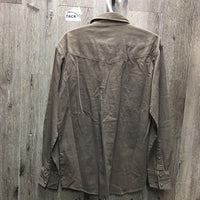MENS LS Western Shirt, Snaps *vgc, mnr faded, hair & seam puckers