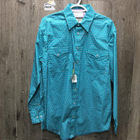 MENS LS Western Snap Shirt, tag *new
