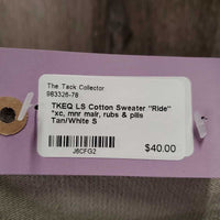 LS Cotton Sweater "Ride" *xc, mnr mair, rubs & pills
