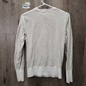 LS Light Cotton Sweater *vgc, pilly, mnr snags, unstitched logo, older